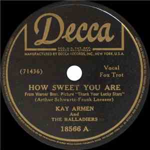 Kay Armen And The Balladiers - How Sweet You Are / The Dreamer download free