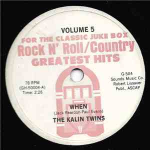 The Kalin Twins, George Jones  - When / White Lighting download free